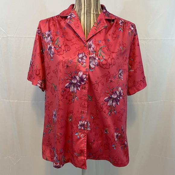 Vintage floral short sleeve shirt - Picture 2 of 9
